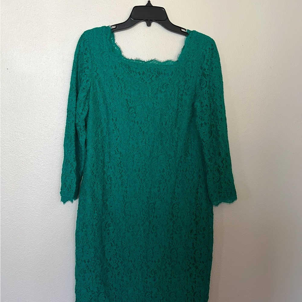 Adrianna Papell Lace Green Dress size 14
